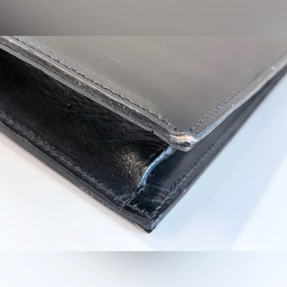 Fendi black leather briefcase